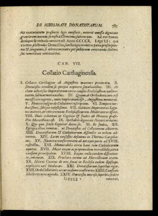 Cap. VII. Collatio Carthaginensis