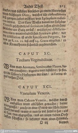 CAPUT XC. Tinctura Vegetabilium.