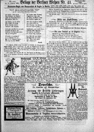 Beilage der Berliner Wespen Nr. 41