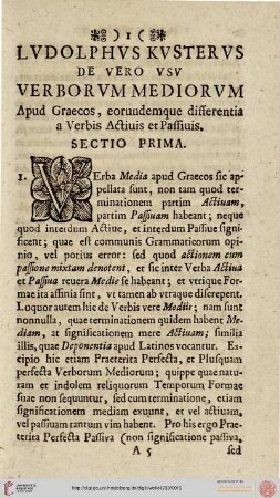 Ludolphus Kusterus de vero usu verborum mediorum apud Graecos