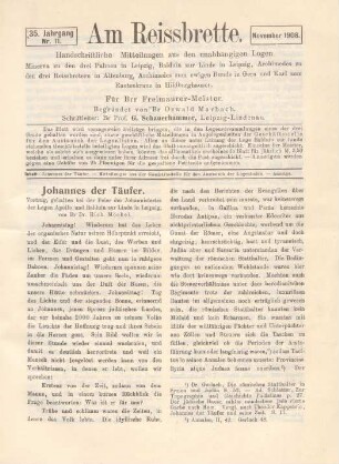 Nr. 11. November 1908.