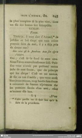 CCXLIV. Voeux
