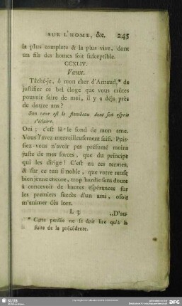 CCXLIV. Voeux