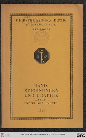 Nr. 55: Katalog: Handzeichnungen und Graphik des XIX. und XX. Jahrhunderts