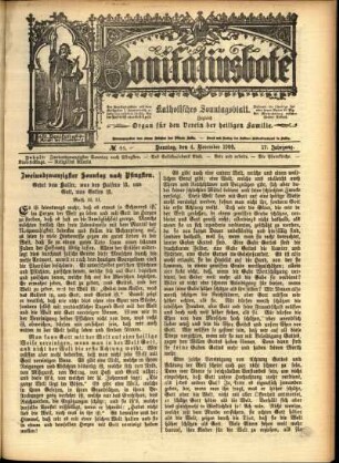 Ausgabe vom Sonntag, den 04. November 1900.