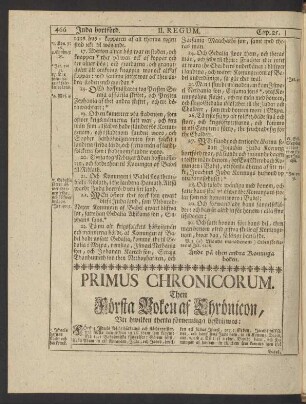Primus Chronicorum. Then Första Boken af Chrönicon, ...