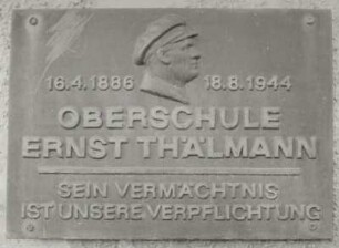 Gedenktafel für Ernst Thälmann
