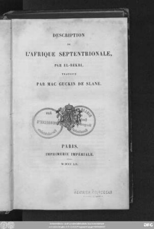 Description de l'Afrique septentrionale