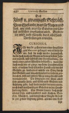 Das Fünff u. zwantzigste Gespräch