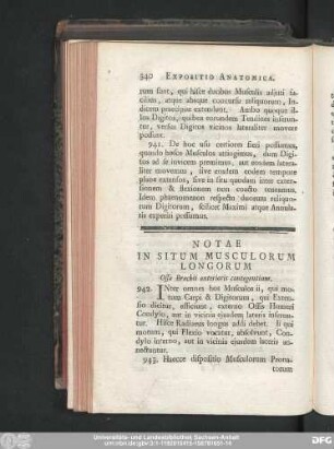 Notae In Situm Musculorum Longorum