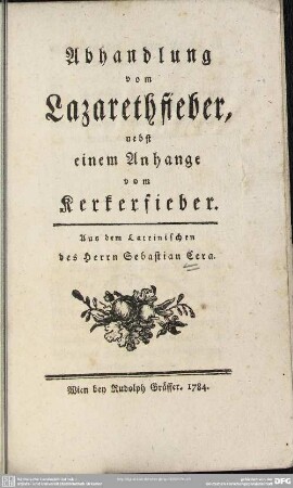 Abhandlung vom Lazarethfieber