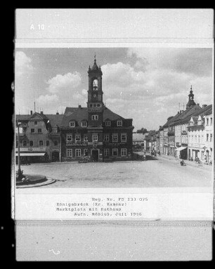Königsbrück, Marktplatz mit Rathaus