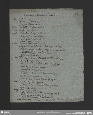 [Faszikel 25: Entwürfe zu Szenen eines Librettos]