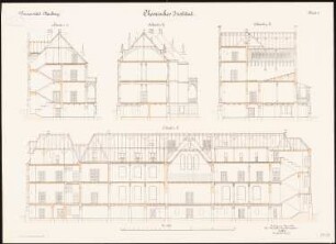 Chemisches Institut der Philipps-Universität Marburg Erweiterung: Längsschnitt, Querschnitte 1:100