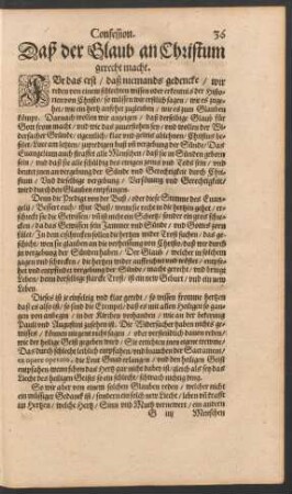 Daß der Glaub an Christum gerecht macht.
