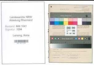 Entnazifizierung Anna Lensing , geb. 06.01.1883 (Schneiderin)