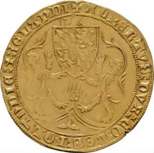 Münze, Écu d'or aux 2 lions, 1389 - 1404