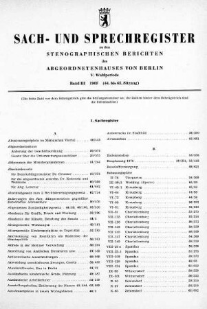 Sach- und Sprechregister