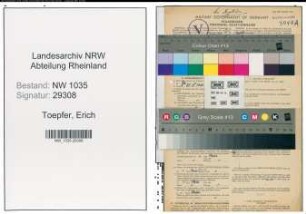 Entnazifizierung Erich Toepfer , geb. 15.10.1900 (Steiger)