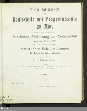 3.1899/1900(1900): Jahresbericht