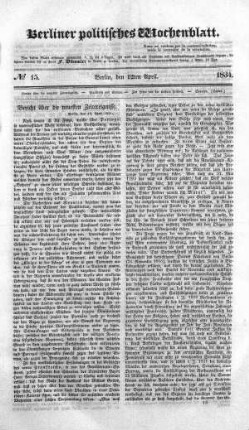 No 15, 12. April 1834