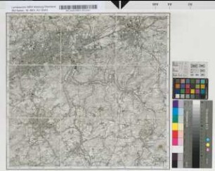 [Topographische Karte 1 : 25.000 (Meßtischblätter): Nördliche Rheinprovinz und südliches Westfalen]. [2721], 4709 Barmen. Wuppertal (Ost) 51°12'- 7°10'. Preußische Landesaufnahme 1892. Berichtigt: 1938