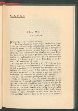 Del maíz : La recogida