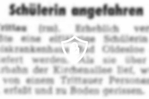 Schülerin angefahren