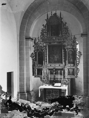 Epitaphaltar für Wolff von Löser : Epitaphaltar für Wolff von Loeser (1616). Kohren-Sahlis, Stadtkirche Sankt Gangolf