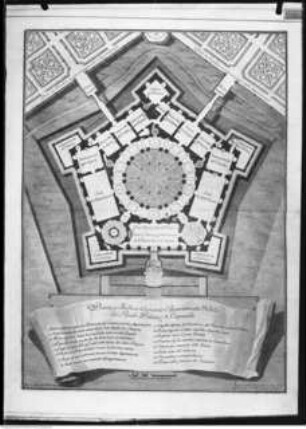 [Palazzo di Caprarola], (Taf.4) Grundriss des Palazzo Farnese in Caprarola