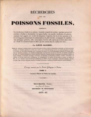 Recherches sur les Poissons Fossiles, 5