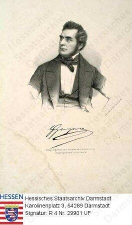 Gagern, Heinrich Freiherr v. (1799-1880) / Porträt, linksblickendes Brustbild