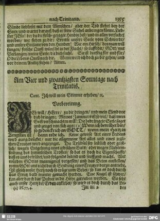 Am Vier und zwantzigsten Sonntage nach Trinitatis