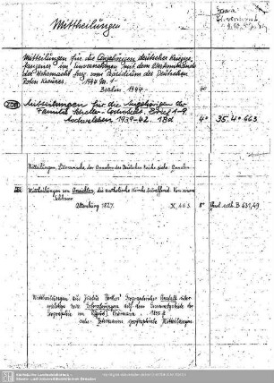 Mittheilungen Angehörigen
