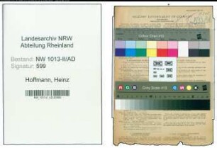 Entnazifizierung Heinz Hoffmann , geb. 04.07.1921 (Vermessungstechniker)