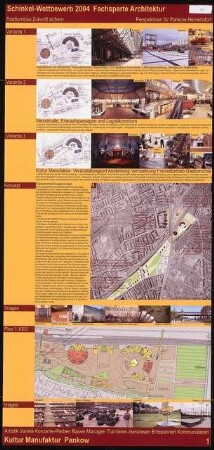 Revitalisierung von Eisenbahnbauten/Baudenkmalen, Berlin-Pankow Schinkelwettbewerb 2004: Lagepläne, Situationsfotos, Erläuterungen