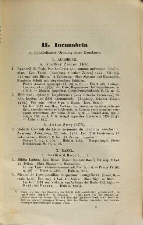 Verzeichniss der Handschriften und Incunabeln der Stadt-Bibliothek zu Hannover
