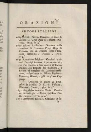 239-253, Orazioni