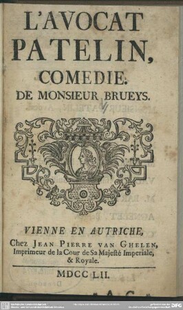L 'Avocat Patelin : Comédie