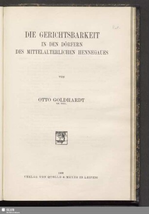 Die Gerichtsbarkeit in den Dörfern des mittelalterlichen Hennegaues