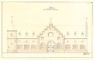 Gärtner, Friedrich von; München; Bockkeller - Westseite (Aufriss)