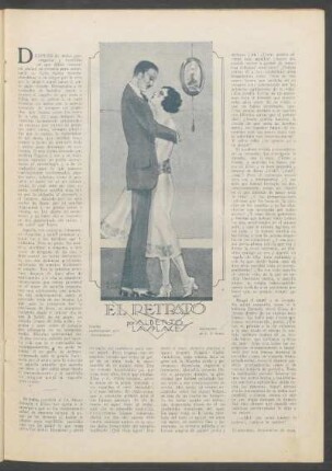 El retrato : Escrito expresamente para "Actualidades" - Ilustración de C. A. Senéz