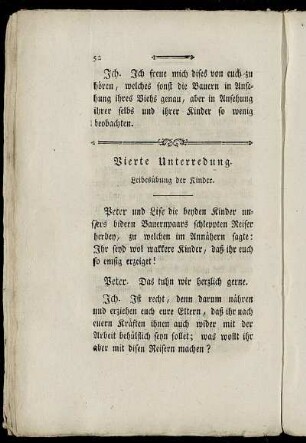 Vierte Unterredung. Leibesübung der Kinder.