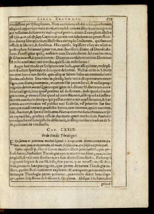 Cap. CXXIX. Ordo Studii Theologici.