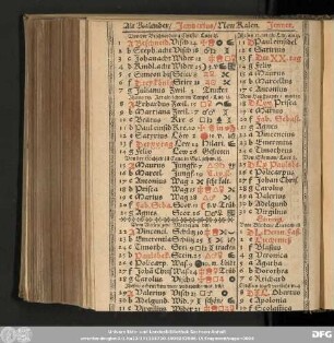 Alt Kalender /Ianuarius / New Kalen. Jenner