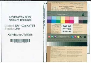 Entnazifizierung Wilhelm Kleintitschen , geb. 21.09.1903 (Ingenieur)