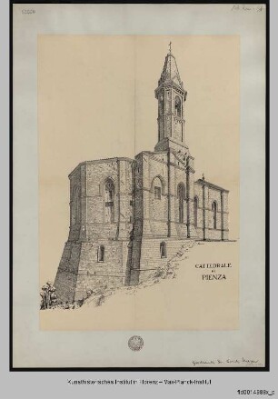 Ostansicht der Kathedrale in Pienza