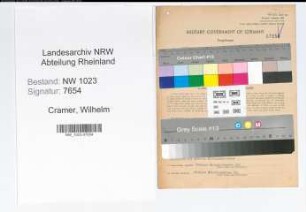 Entnazifizierung Wilhelm Cramer , geb. 01.04.1897 (Gastwirt)