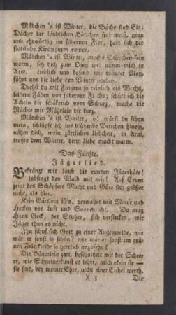 Das Fünfte. Jägerlied.