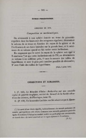 Corrections et remarques.